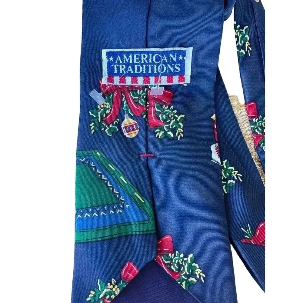 Vintage American Tradition Mens Christmas Santa Clause Christmas Ties Size OS
